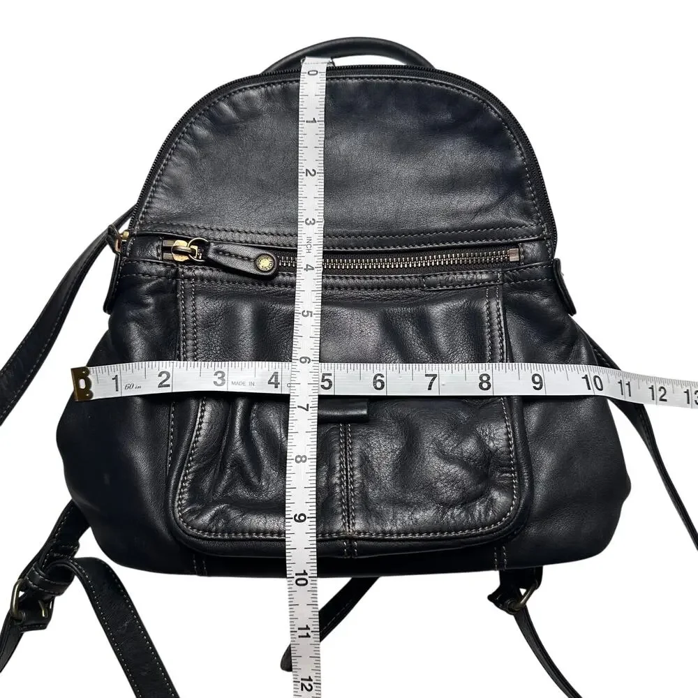 Fossil | Women | Black Soft Leather Minimal Mini Backpack Purse | One Size